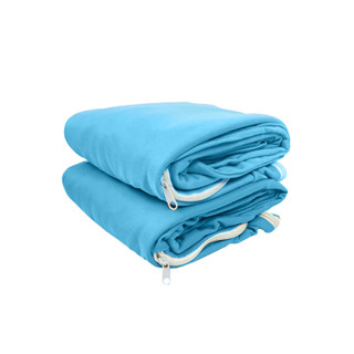 Kit 2 Capas Para Colchão de Solteiro 100% Poliéster Macia Confortável 1.88x0.88x0.20CM Cor Azul em Oferta na Shopee