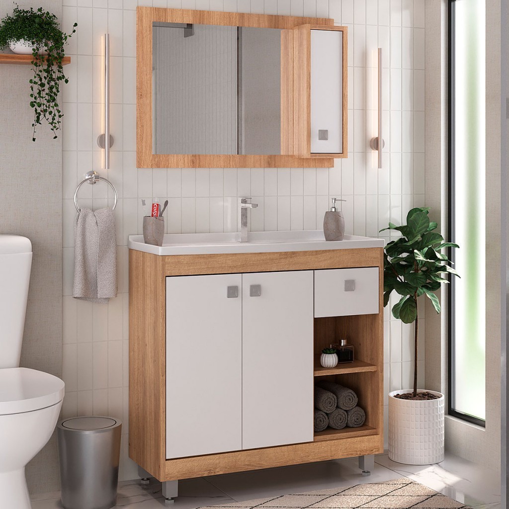 Armário Banheiro 80 Cm: Onde Comprar | BuscaProdutos