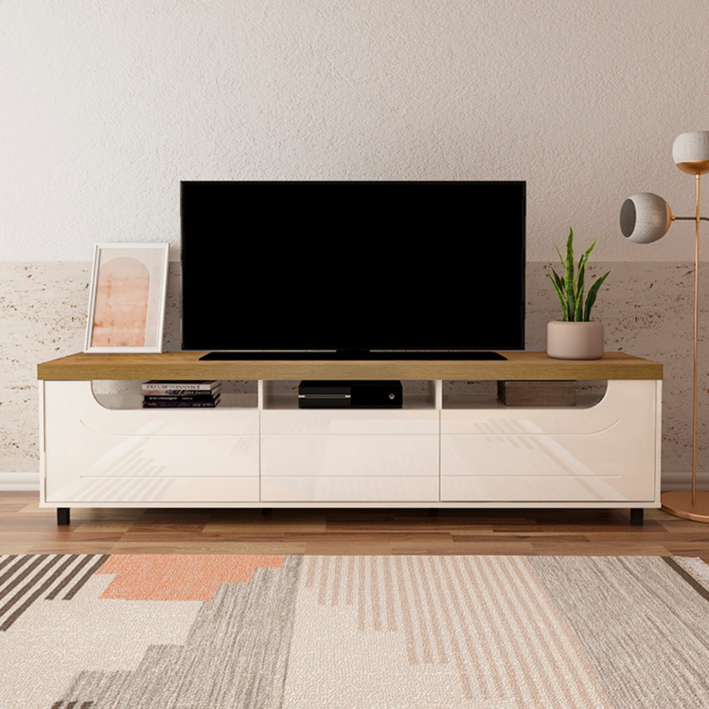 Rack para TV Até 75 Polegadas Urano 2 Portas 1 Gaveta