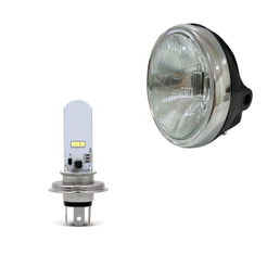 Farol Aro Cromado Vidro Lampada LED H4 Honda Strada Cbx 200 1993 1994 1995 1996 1997 1998 1999 2000 2001 2002 2003