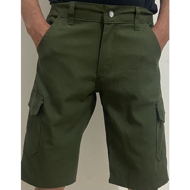 bermuda masculina Cargo brim 6 bolsas em Oferta na Shopee