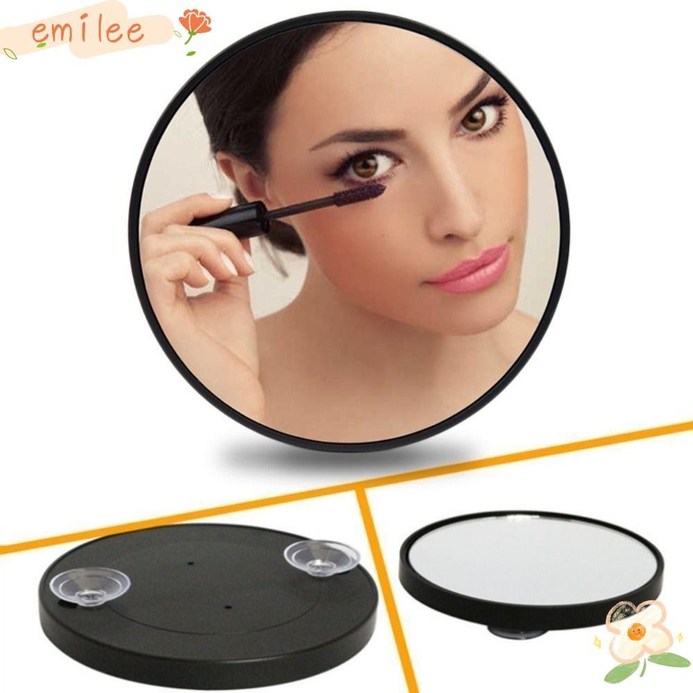 EMILEE 10/20/30x Espelho De Ampliação , Com Duas Ventosas Remover Poros De Acne Maquiagem , Ferramenta Portátil ABS Black Cosmetics Mirror Girl