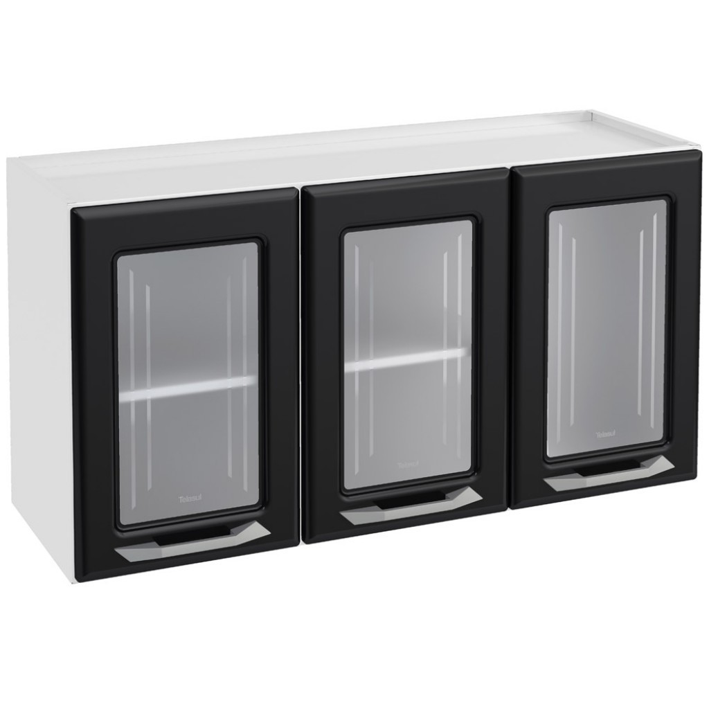 Armário de Cozinha de Aço Aéreo Triplo Telasul Topázio Branco em Oferta na Shopee