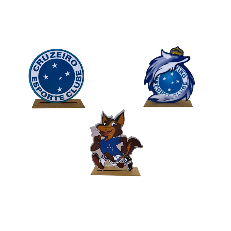 Display de Mesa Kit 3 Peças Para Festa Cruzeiro MDF em Oferta na Shopee