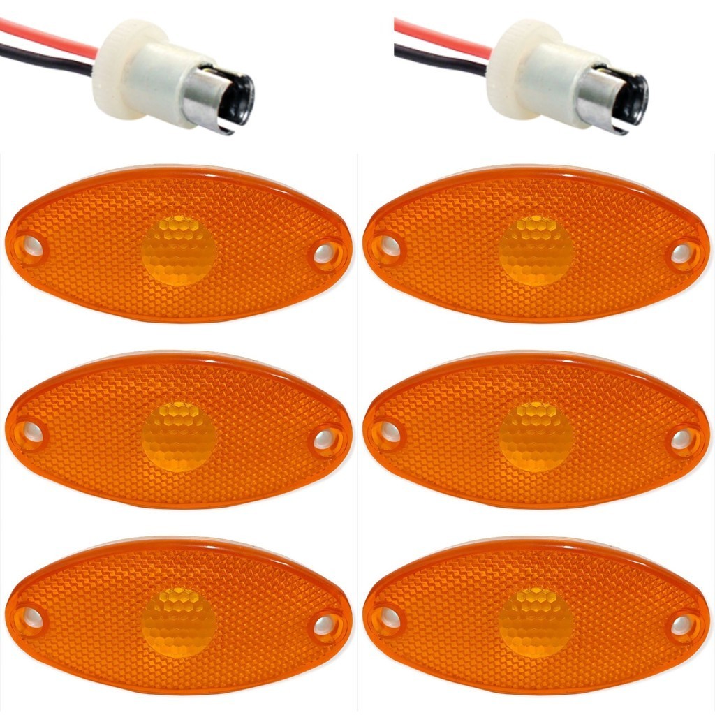 KIT 6 LANTERNAS LATERAL MARCOPOLO G6 TORINO VIALE VOLARE C/ SOQUETE