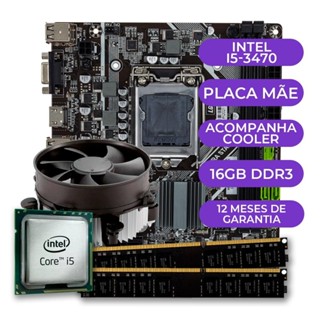 kit Upgrade, Intel Core i5-3470 + Cooler + Placa Mãe 1155 + 16GB DDR3 em Oferta na Shopee