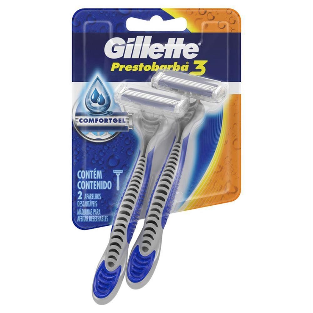 Gillette Prestobarba 3 Aparelho De Barbear Com 2 Unidades