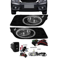 Kit Farol de Milha Neblina New Civic 2012 2013 2014 Botão Painel + Kit Xenon ou Kit LED