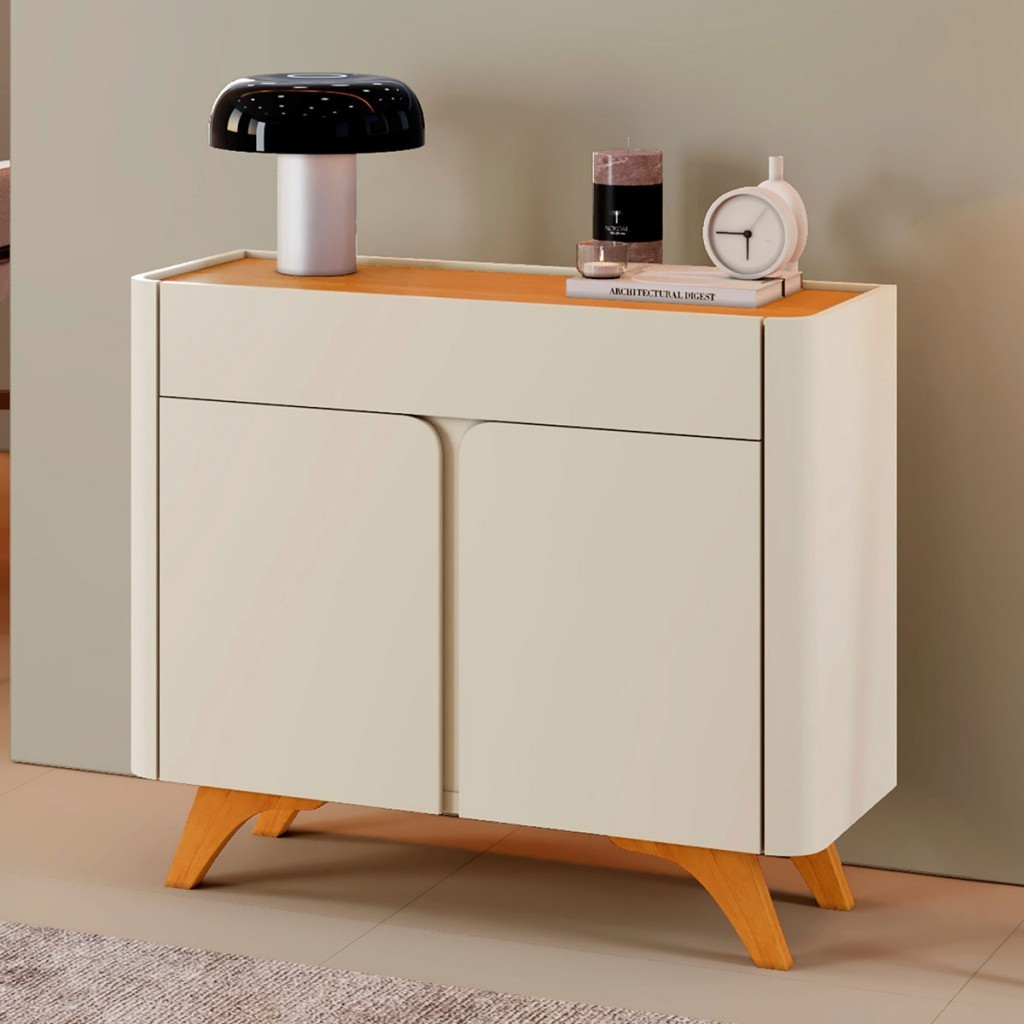 Balcão Buffet Aros 2 Portas Off White/Naturalle - Mavaular em Oferta na Shopee