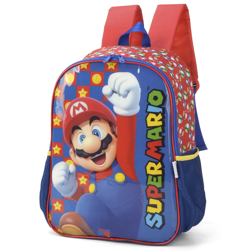 Mochila De Costas Escolar Infantil Super Mário Up4you Luxcel em Oferta na Shopee