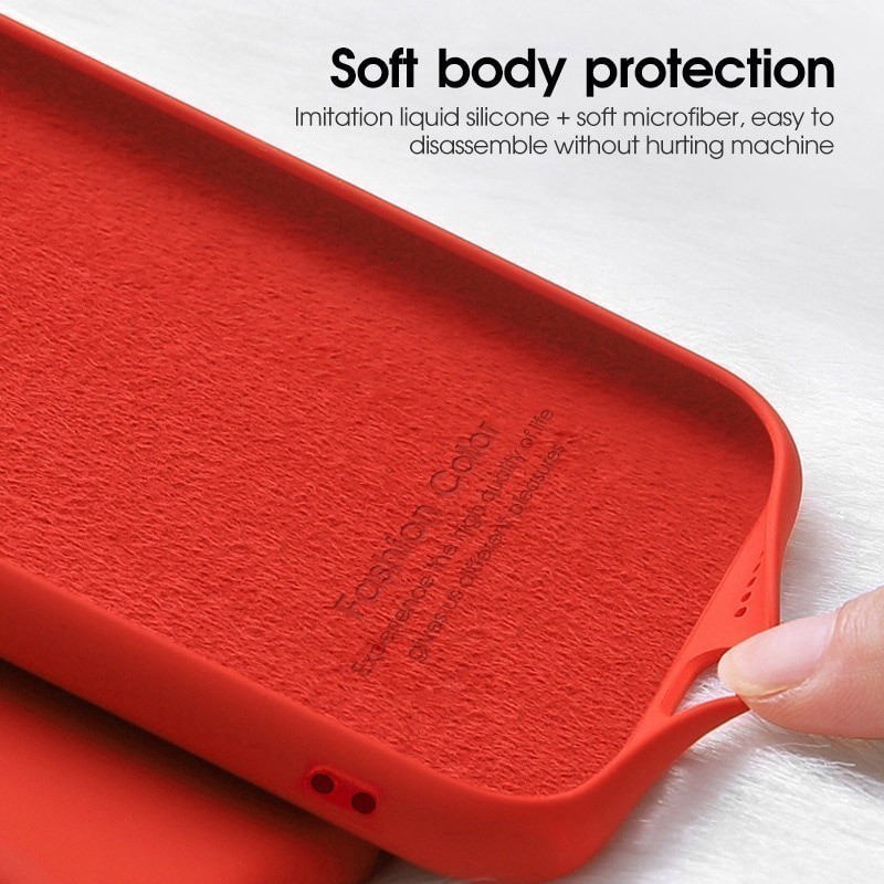 Capa Capinha Aveludada Silicone Anti Shock Para Xiaomi Redmi12/Redmi 12C/Redmi 13C/Note 13/Note 13 Pro