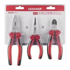 Jogo 3 Alicates De Corte Universal E Bico Gedore Red