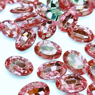 Chaton Oval 10x14mm - Rosa Bebê - Base Irregular em Oferta na Shopee