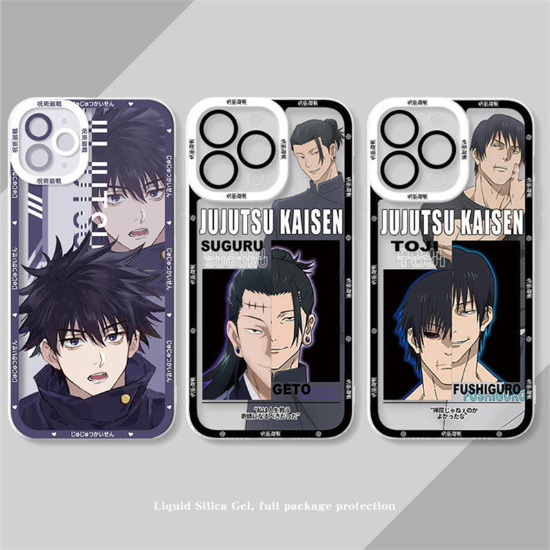 Jujutsu Kaisen Fushiguro Megumi Touji Geto Suguru Okkotsu Yuta Capa De Celular Transparente Para Samsung Galaxy A54 A55 A34 A35 A52 A52S A53 A72 A73 A24 A14 A15 A25 A04 A04E M54 Desenho Animado