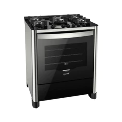 Fogão de Piso a Gás Fischer 5 Bocas Tripla Chama Gran Cheff com Mesa Vidro 26988-59780 127v