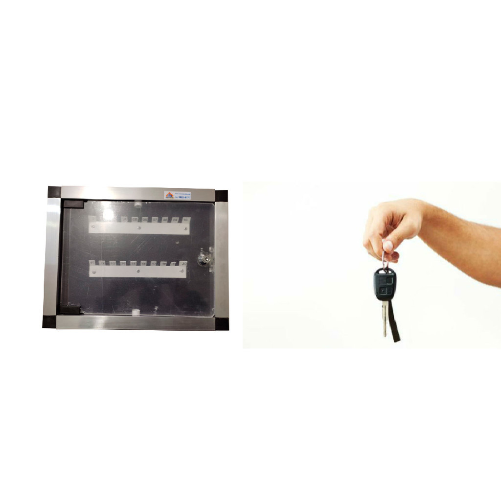 Claviculário Quadro Suporte Para 20 Chaves De Carro C/porta