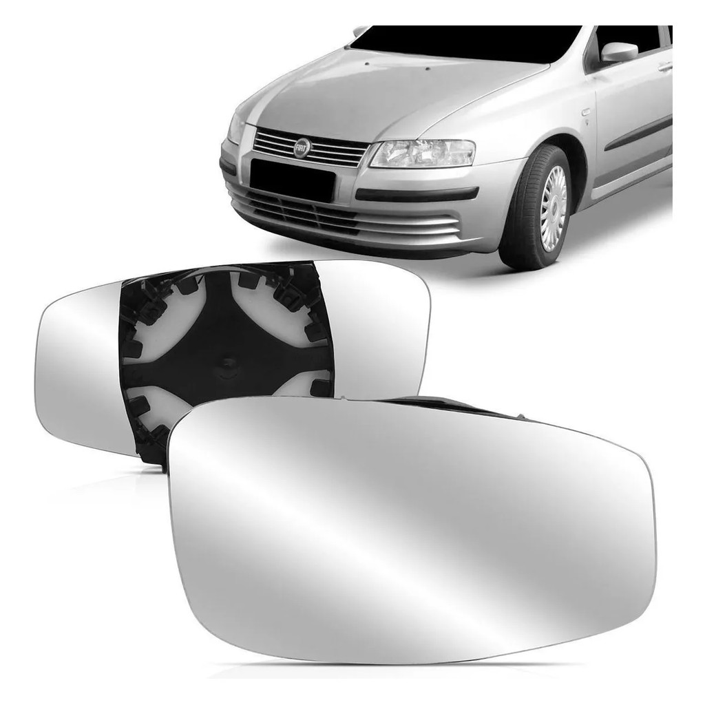 Lente Espelho C/ Base Retrovisor Stilo 02 03 04 05 06 07
