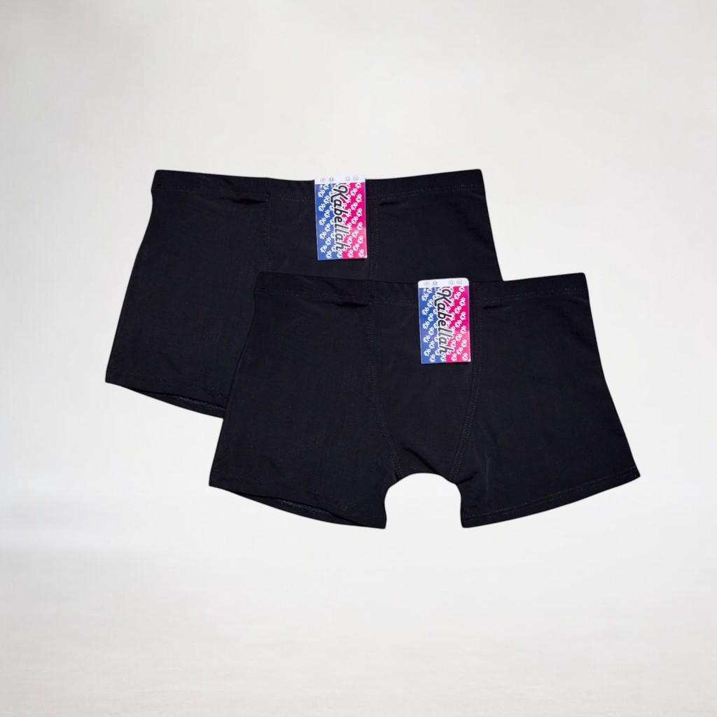 Kit 2 Cuecas Boxer Infantil Microfibra Lisa com Elástico Box Infantil Masculina de Criança