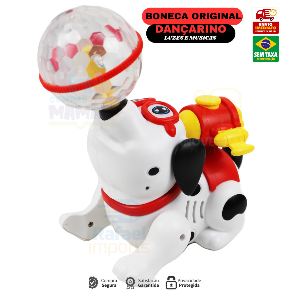 Brinquedo Cão Dançarino Robô com Luz Musical à Pilha ORIGINAL
