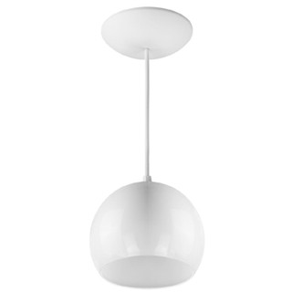 Lustre Pendente LowCost Bola Pequena Alumínio 15cm Branco em Oferta na Shopee