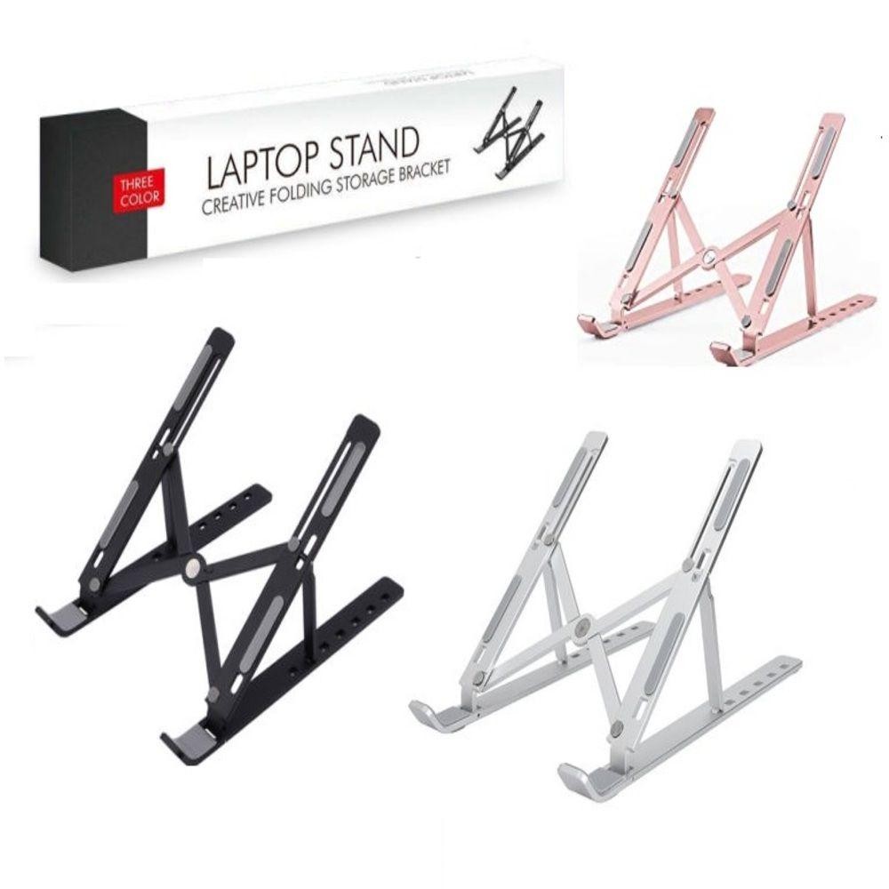 SUPORTE NOTEBOOK ARTICULADO LAPTOP PORTATIL ERGONOMICO SLIM DOBRAVEL BASE AJUSTAVEL TABLET ANTIDERRAPANTE MESA BANCADA E