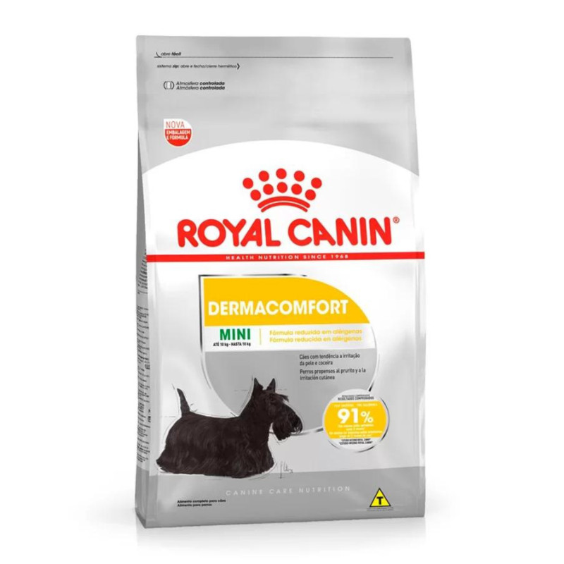 Ração Royal Canin Mini Dermacomfort Para Cães Adultos e Idosos Porte Mini e Pequeno 7,5kg em Oferta na Shopee
