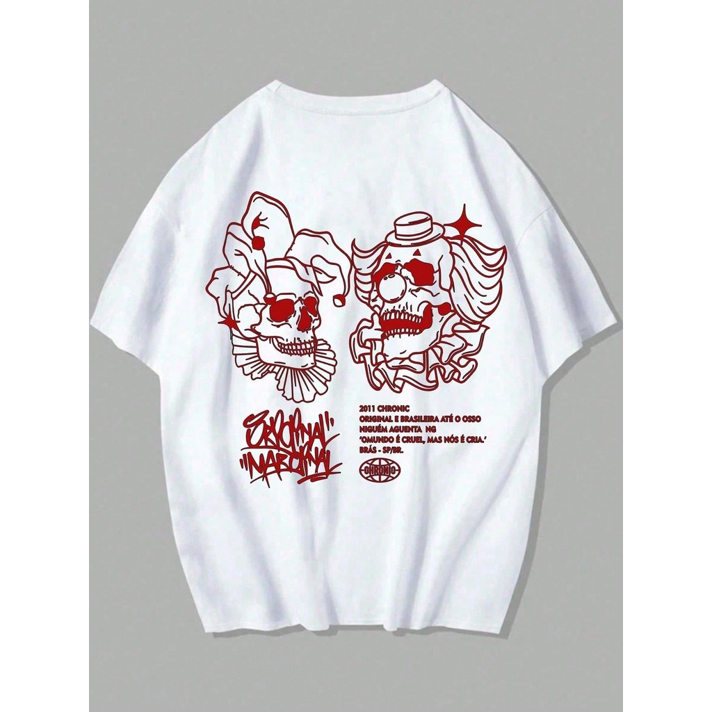 Camiseta Unissex Chronic Death Clowns 100% Algodão Palhaços da Morte Streetwear Envio Rapido em Oferta na Shopee
