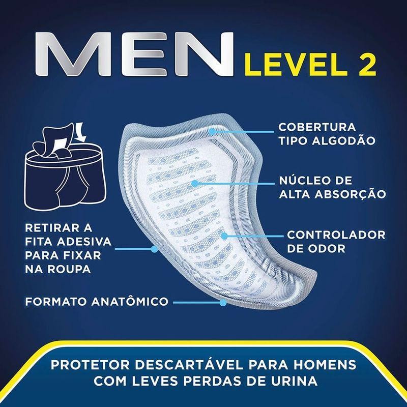 Absorvente Protetor Masculino Tena Men Active Fit Leve 10 Pague 9