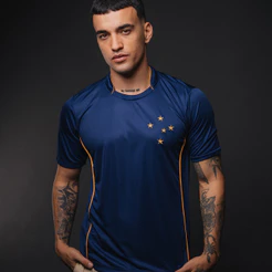 Camisa Cruzeiro Dry Azul Marinho Masculina Oficial