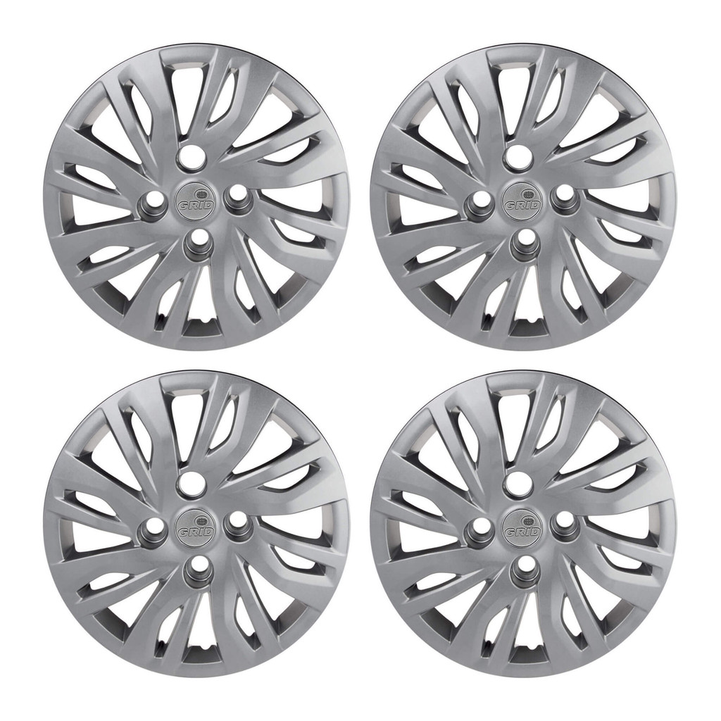 Calota 14" Prata Ford Ka Hatch/ Sedan New Fiesta 2019/20 (Jogo c/ 4 Calotas) Grid - 344CB-PTA-E em Oferta na Shopee