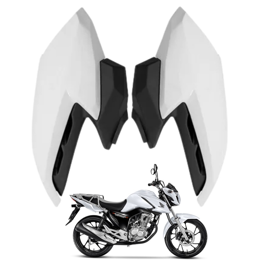 Asa Aba Lateral Aleta Tanque Honda Cg Fan Start 160 Branco Cargo 2022 2023 2024 PARAMOTOS HONDA