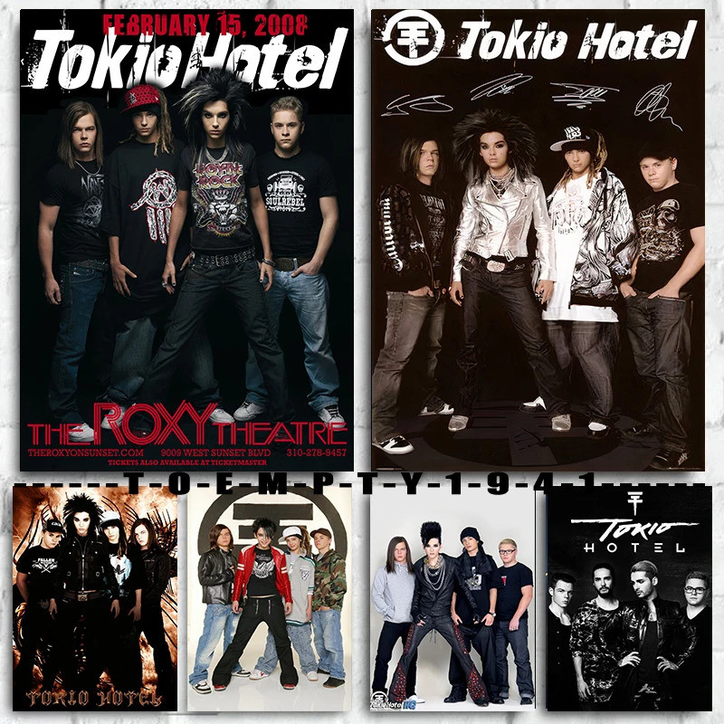 Metal Rock Band Tokio Hotel Cartaz Banda De Arte Da Parede Decoração Fãs Presente Casa Barra Estética em Oferta na Shopee