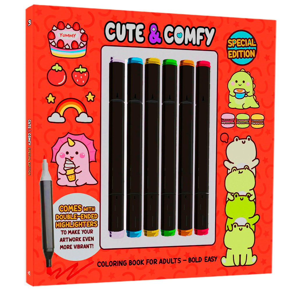Cute & Comfy | Coloring Book for Adults 3 | Bold Easy | Edição Especial