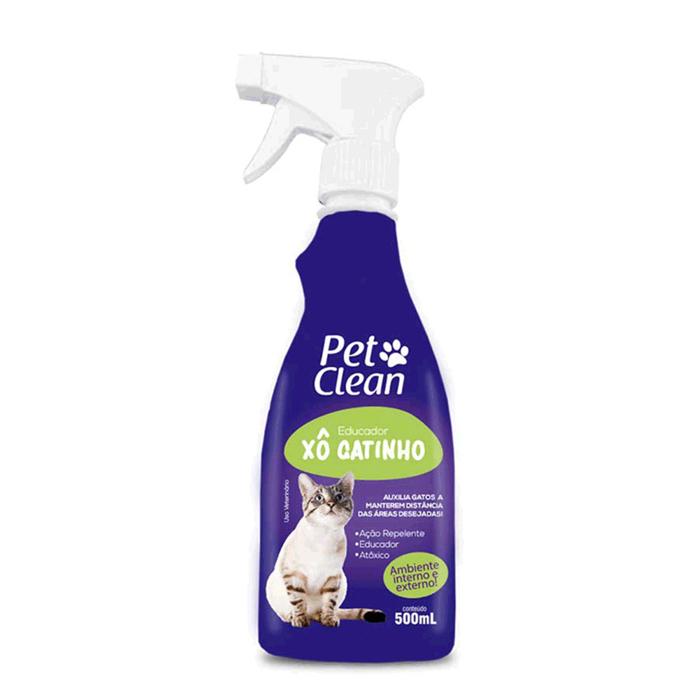Xô Gatinho Pet Clean - 500 ml Educador Adestrador Sanitário Repelente Afasta Gatos