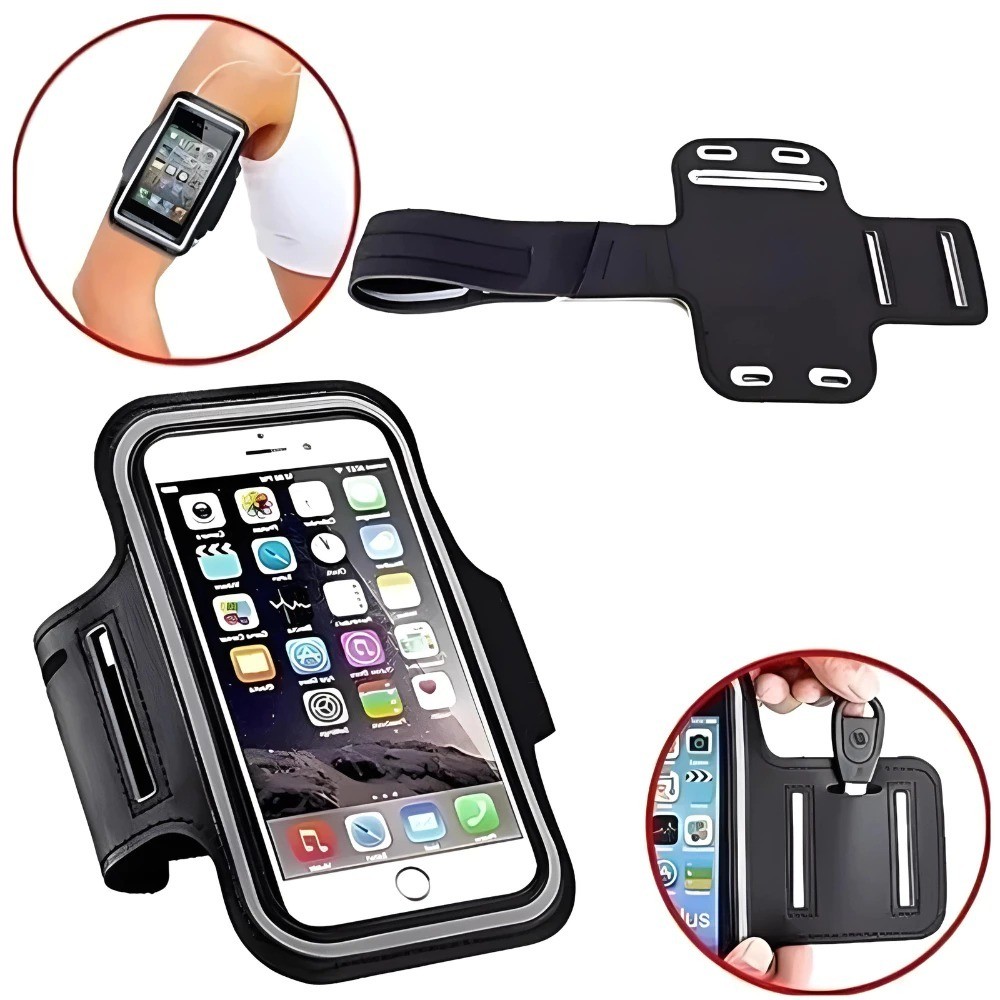 Braçadeira Esportiva para Celular Corrida Academia Bike Caminhada Treino Suporte Ajustável