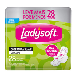Absorvente Ladysoft Suave Com Abas Com 28 Unidades em Oferta na Shopee