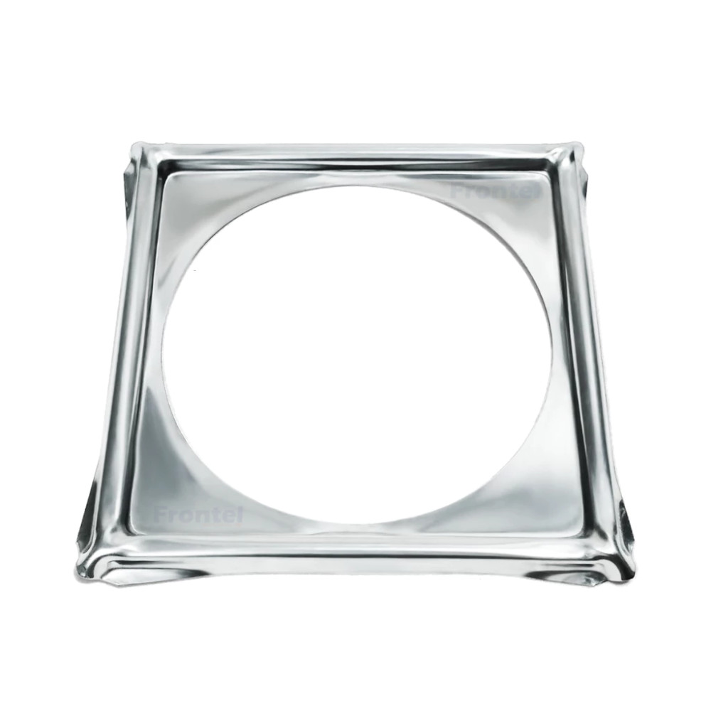 Porta Grelha Ralo Click Quadrado 15x15 Suporte Inox Cromado Caixilho