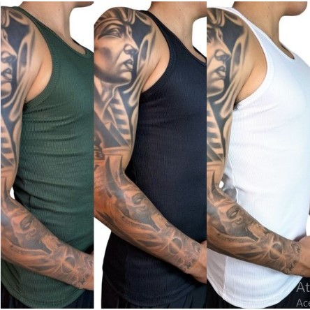 Regata Camiseta Masculina Modelo Americana Canelada Slim Academia