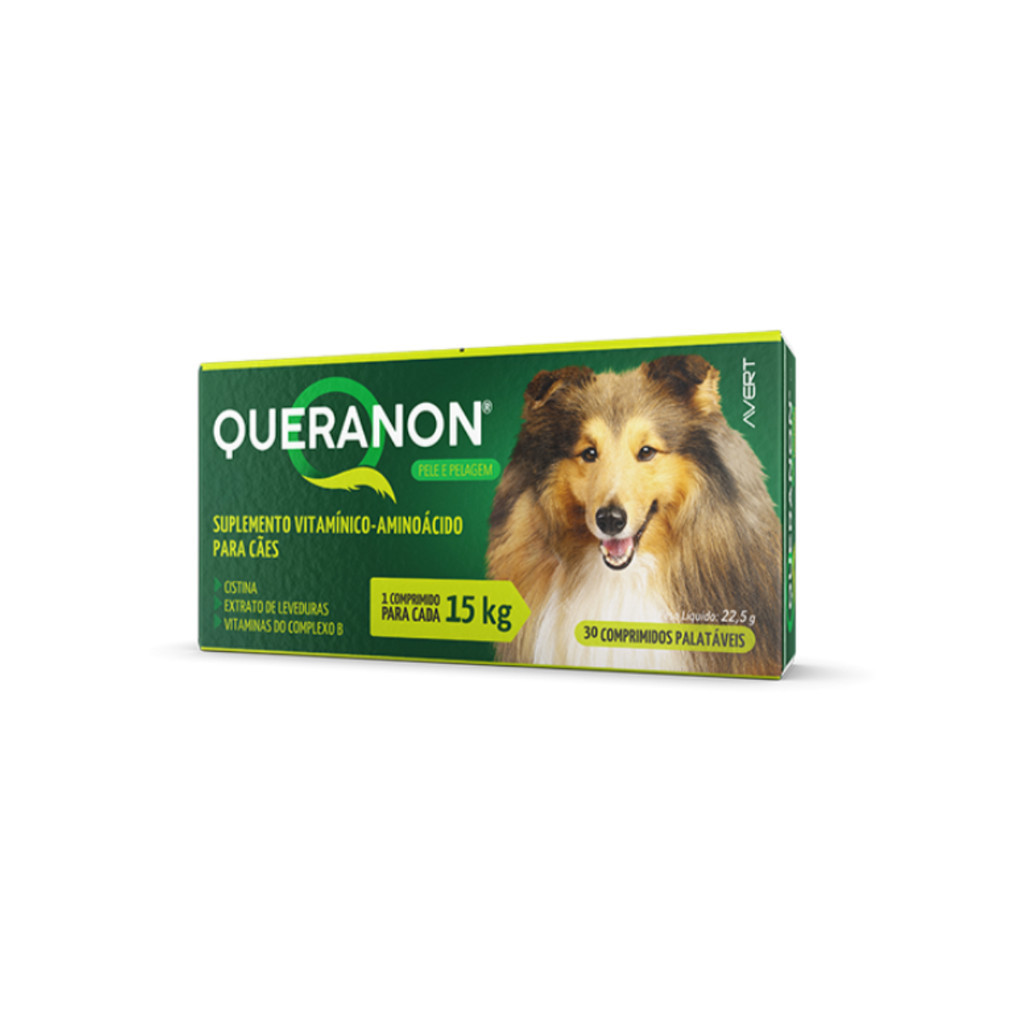 Suplemento Pele Queranon 15kg 30 Comprimidos Avert