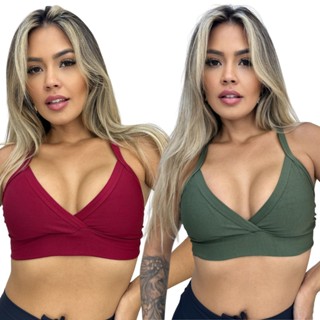 Kit 2 Tops Fitness de Academia Simples Treino dia a dia em Oferta na Shopee