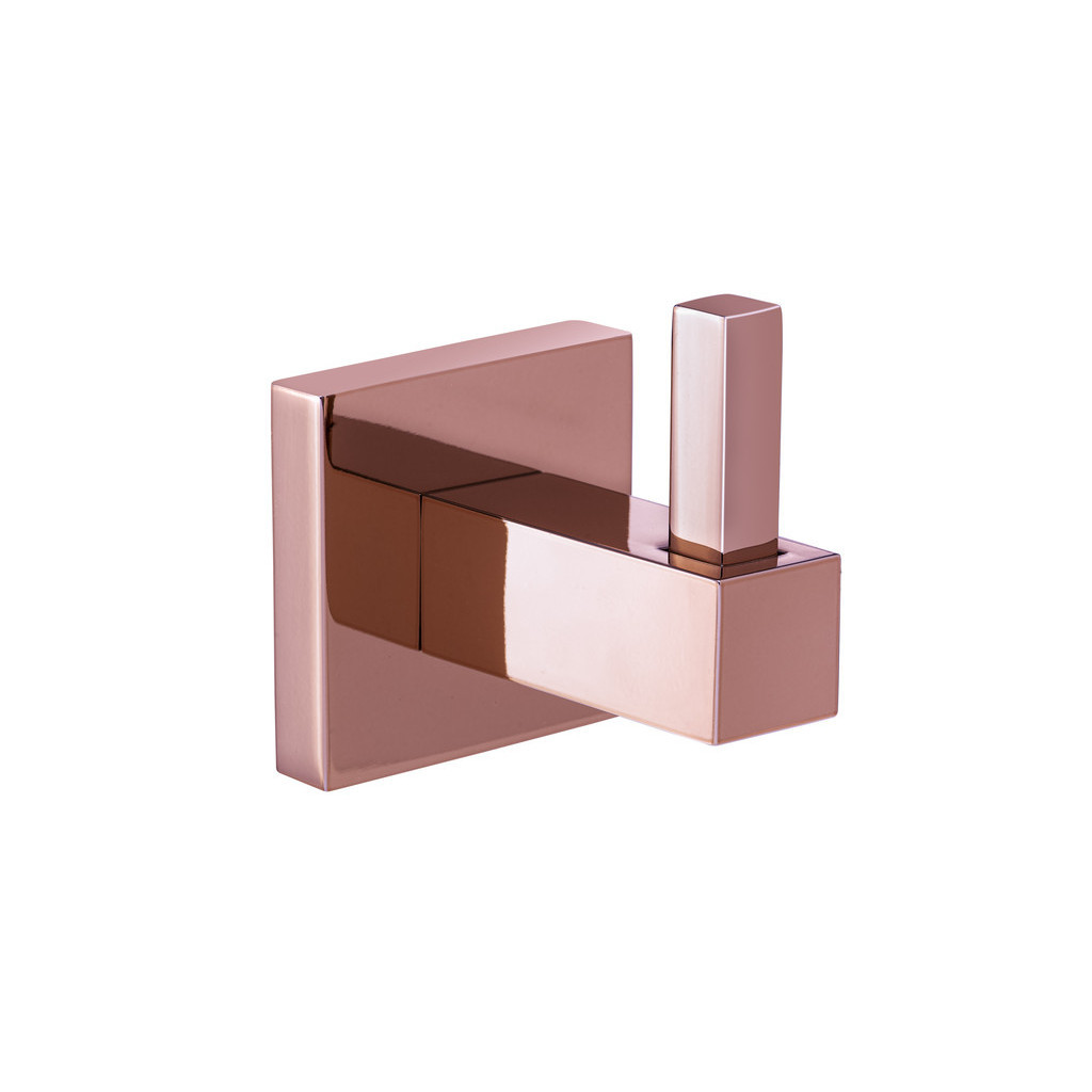 Cabide Luxo Para Banheiro Quadrado Rose Gold