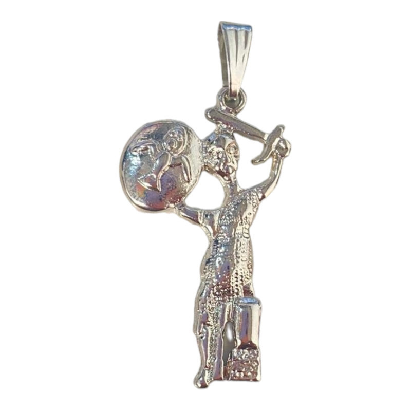 Pingente Oxaguiâ Orixá Imagem 3,5 cm em Metal Niquelado Umbanda/Candomblé