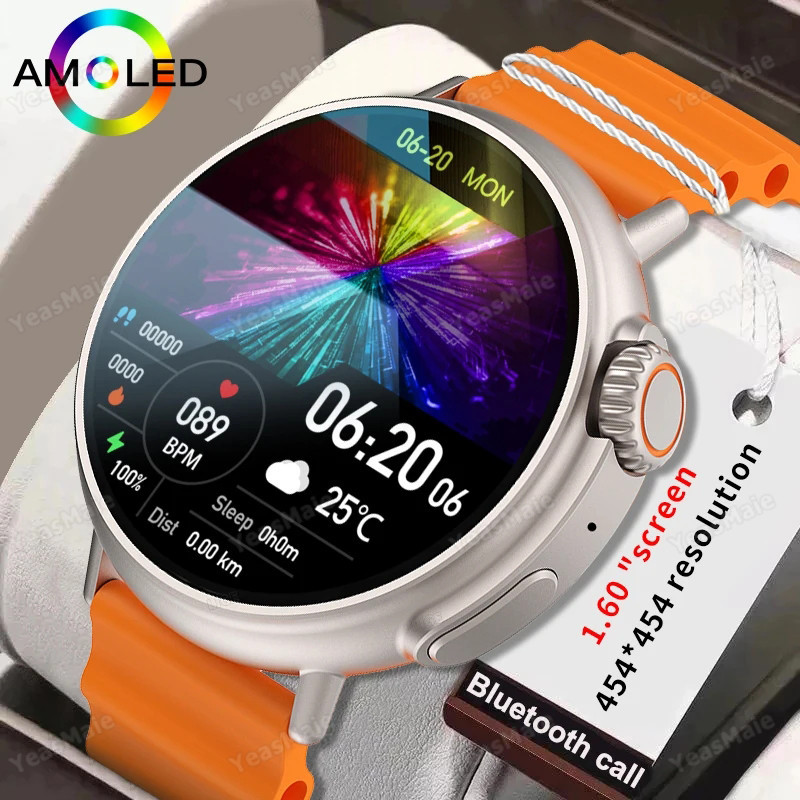 2024 Novo relógio inteligente Série Ultra Mulheres Chamadas Bluetooth Carregamento sem fio Pulseira de fitness AMOLED Smartwatch Masculino IP68 à prova d'água Samsung Smartwatch PK Huawei Smart Watch