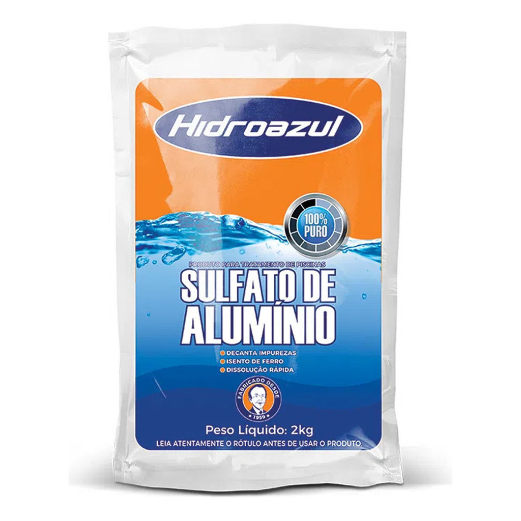Sulfato Tratamento Piscina Alumínio Hidroazul 2kg