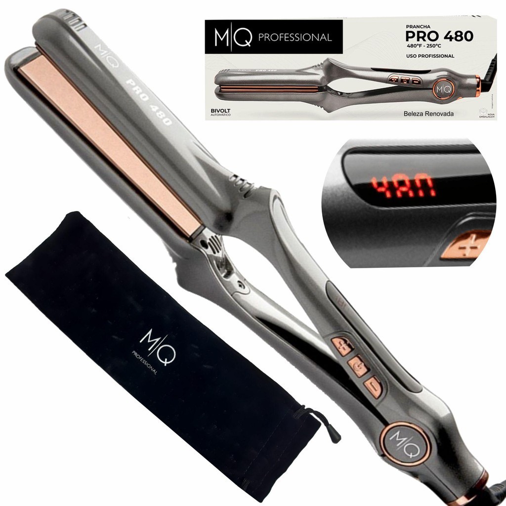 Prancha Cabelo Profissional Mq Pro480º F Chapinha Titanium bivolt