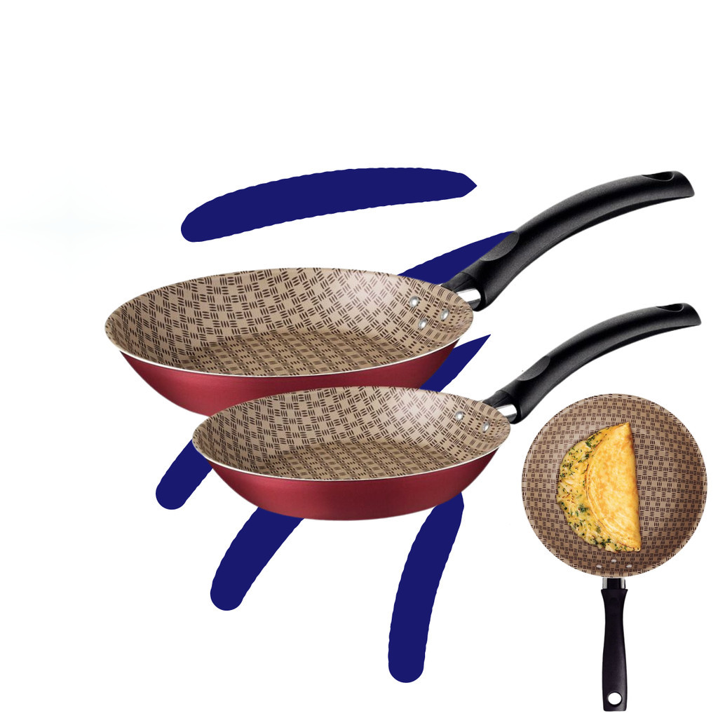 Jogo 2 Frigideiras Antiaderente Tramontina Turim Starflon Max Revestimento Interno e Externo