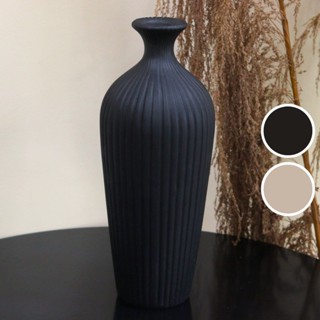 Vaso De Cerâmica Clássico Canelado - Decoração para sala, quarto, escritório, painel, rack, aparador em Oferta na Shopee
