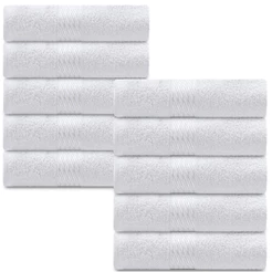 Kit 10 Toalhas de Banho Salão Hotel Hospitalar 100% Algodão Branca Dohler - BF Casa