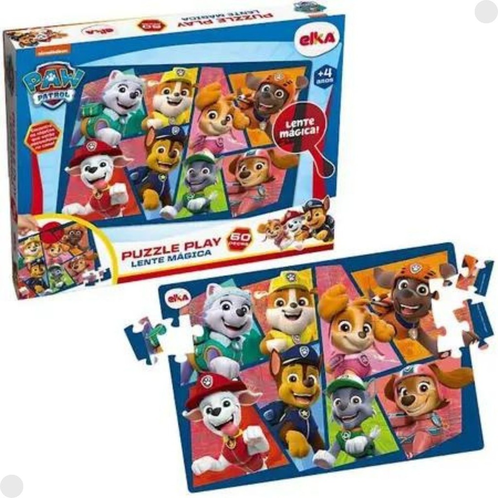 Quebra Cabeça Patrulha Canina 60 Peças C/ Lente Mágica 1274 - Elka em Oferta na Shopee
