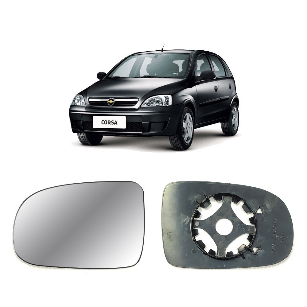 Lente Retrovisor Convexo Para Chevrolet Corsa / Montana 2003 a 2010 Lado Direito